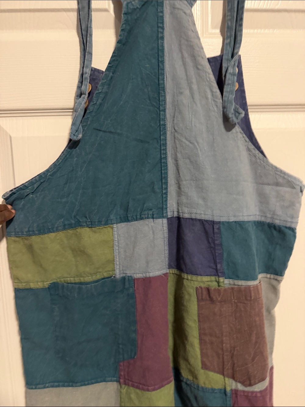 Patchwork Cotton Jumpsuit Romper - Multicolor - Picture 5 of 5